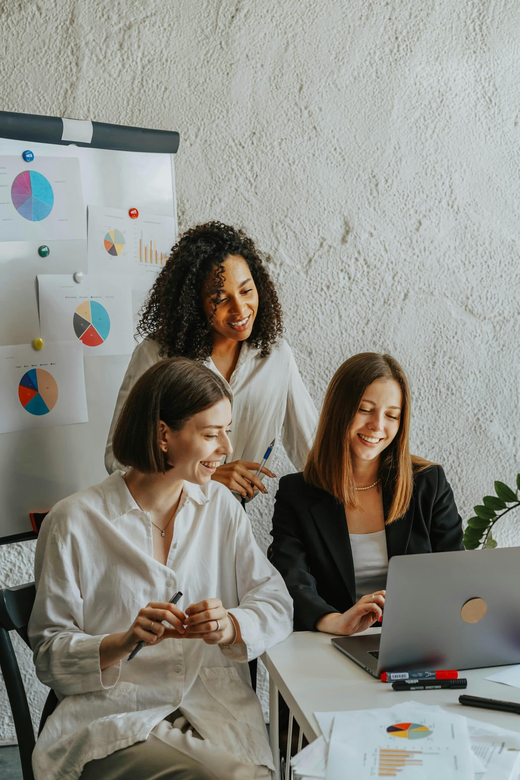 Team collaborating in a bright modern office